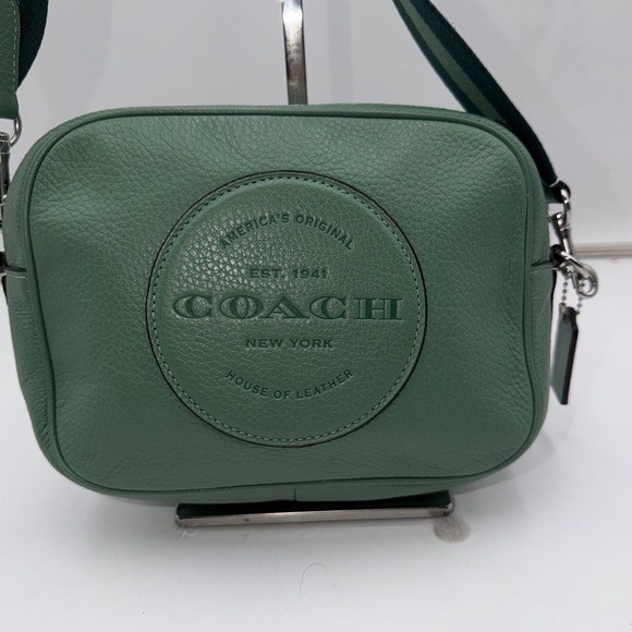 Coach Handbags - Coach pebbled leather crossbody bag green adjustable strap
